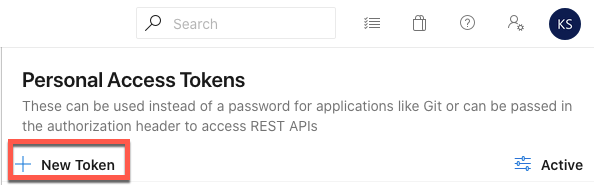 New Personal Access Token